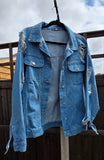 Get Lost upcycled denim jacket