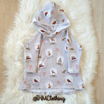 9-12m Hooded Raglan Dress
