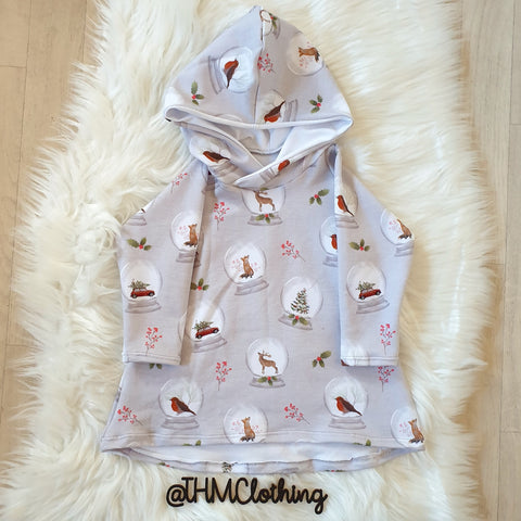 9-12m Hooded Raglan Dress