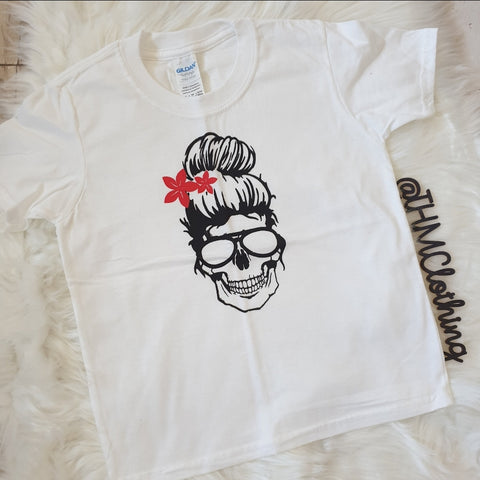 3-4yrs Flower Skull Tee